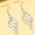 cheap Earrings-Women&#039;s Drop Earrings Hoop Earrings Geometrical Leaf Precious Fashion Personalized Imitation Diamond Earrings Jewelry Silver For Wedding Party Gift Daily 1 Pair