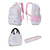cheap Kids &amp; Teen Backpacks-Girls&#039; 3-Piece Pastel Backpack Set with Lunch Bag and Pencil Case – Lightweight Quilted School Bookbag for Teen Students and Daily Use