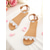 cheap Casual-Women&#039;s White Lace Ankle Strap Sandals with Floral Detailing - Open Toe Low Heel Bridal Shoes for Garden or Beach Wedding