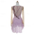 cheap Figure Skating Dresses-Figure Skating Dress Women&#039;s Girls&#039; Ice Skating Dress Light Purple Patchwork Thumbhole Mesh Spandex Stretchy Training Practice Professional Skating Wear Thermal Warm Crystal / Rhinestone Long Sleeve