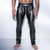cheap Glossy-Pants Glossy Finish Men&#039;s Leather Fetish Crotchless Costume for Nightclub Pride Parade Pride Month Halloween Carnival Adults