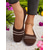 ieftine Pantofi Joși de Damă-Balerini roșii respirabili din flyknit cu design în dungi pentru femei – pantofi casual ușori pentru purtare zilnică, călătorii sau plimbări în grădină
