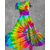 cheap Apparel-Rainbow Pride Dress Wrap Dresses Classic &amp; Timeless Women&#039;s Adults&#039; Pride Parade Pride Month Festival Halloween Carnival Easy Carnival Costume