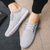 cheap Casual Lace-Up Shoes-Men's Blue Denim Slip-on Sneakers with Textured Upper - Casual, Comfortable, Ideal for Daily Wear, Travel and Relaxed Settings