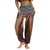 cheap Bottoms-Retro Vintage Boho 1970s Harem pants Yoga Pants Hippie Smocked Waist Peacock Feathers Women&#039;s Halloween Carnival Beach Vacation Wear Retro Theme Party Festival Adults&#039; Pants