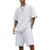 cheap Men&#039;s Tee Sets-Men&#039;s T-shirt Suits 2 Pieces Outfits Tee &amp; Shorts Short Sleeve Crew Neck Summer Plain Fashion Casual 2 Piece Vacation Daily Wear Going out Black White Navy Blue Top Tee for Men