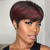 cheap Human Hair Capless Wigs-Human Hair Wig Short Natural Straight Pixie Cut Short Bob Side Part Layered Haircut Natural Designers Natural Hairline Capless Brazilian Hair Women&#039;s Natural Black #1B Black / Dark Wine Medium Brown#4