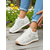 cheap Women&#039;s Sneakers-Women&#039;s Khaki Knit Walking Sneakers – Lightweight Breathable Casual Trainers for Daily Comfort and Travel
