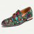 billige Uttalelsessko-Herre En pedal Loafers med dusker PU Lær Jacquard Tekstil Pustende Bekvem Sklisikker Tøfler Blå / Svart Sommer Vår Høst
