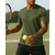 billige Herreskjorte-Herre Ensfarget Tennis-t-skjorte Kort Erme Svettereduserende Fukttransport Pustende Tennis Golf Pickleball Crew-hals Militærgrønn Blå Grønn Tennis klær