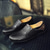 abordables Chaussures Décontractées Slip-On-Mocassins marron décontractés pour hommes avec tige en similicuir souple, détails cousus à la main et semelle en caoutchouc durable - parfaits pour un usage quotidien et les activités de plein air