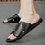 economico Infradito da Vacanza-sandali da uomo in similpelle marrone con punta aperta – comode scarpe estive slip-on per la spiaggia, la piscina o il relax casual