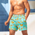 cheap Men&#039;s Swimming Shorts-Men&#039;s Swim Shorts Board Shorts Swim Trunks Print Quick dry Breathable Drawstring Elastic Waist With Compression Liner Vacation Beach Hawaiian Casual Light Green Navy Blue