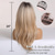 cheap Synthetic Trendy Wigs-24 Long Wig for WomenLight Blonde with Dark Root Female Synthetic Long Hair with FringeSuitable for Daily/Cosplay/Partywith Wig Cap