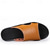 cheap Vacation Sandals-Men&#039;s Tan Faux Leather Open Toe Slide Sandals with Hollow Out Sole Design – Breathable Lightweight Slip-On Summer Slippers for Home, Beach and Casual Daily Wear