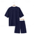 cheap Men&#039;s Tee Sets-Men&#039;s T-shirt Suits 2 Pieces Outfits Tee &amp; Shorts Short Sleeve Crew Neck Summer Plain Fashion Casual 2 Piece Vacation Daily Wear Going out Black White Navy Blue Top Tee for Men