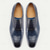 abordables Chaussures de Costume Classiques-Chaussures habillées à lacets en cuir de crocodile bleu marine haut de gamme pour hommes pour mariages exclusifs, galas et occasions formelles