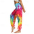 cheap Bottoms-Retro Vintage Boho 1970s Harem pants Yoga Pants Hippie Tie Dye Smocked Waist Rainbow Women&#039;s Halloween Carnival Pride Parade Pride Month Festival Adults&#039; Pants