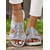 cheap Comfort Sandals-Women&#039;s Flyknit Sport Sandals – Lightweight Grey Mesh Slide Sandals, Flexible Sole, Perfect for Gardening and Daily Walks