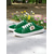 preiswerte Damen-Sneaker-Grüne Slip-On-Sneaker aus Canvas für Damen mit Schnürung – bequeme Sneaker ohne Fersenriemen, ideal zum Spazierengehen, Einkaufen, für den Schulweg und entspannte Sommertage