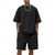 cheap Men&#039;s Tee Sets-Men&#039;s T-shirt Suits 2 Pieces Outfits Tee &amp; Shorts Short Sleeve Crew Neck Summer Plain Fashion Casual 2 Piece Vacation Daily Wear Going out Black White Navy Blue Top Tee for Men