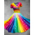 cheap Apparel-Rainbow Pride Dress Wrap Dresses Classic &amp; Timeless Women&#039;s Adults&#039; Pride Parade Pride Month Festival Halloween Carnival Easy Carnival Costume