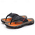 billige Ferietøfler-Herre utendørs flip-flop sandaler med T-stropp og polstret såle, slitesterkt mønster, sporty utseende for voksne, egnet for strandaktiviteter, fotturer, bruk ved bassengkanten, sommerferie