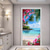 cheap Door Covers-Ocean Beach Sunshine Door Decorations Door Covers Door Tapestry Door Curtain Decoration Backdrop Indoor/Outdoor Door Banner for Front Door Farmhouse