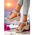 cheap Wedge Sandals-Women's Beaded Strap Wedge Sandals – Boho Summer Shoes with Gem Accents for Resort Wear and Seaside Vacations