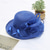 cheap Party Hats-Women Organza Kentucky Sun-Hats - Wide-Brim Flower Church Hats Beach Derby Hat for Tea Party Wedding Bridal Dress