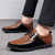 economico Scarpe Casual con Lacci-Sneakers da uomo in similpelle nere e bianche dal design sportivo: calzature comode e alla moda per giornate casual, viaggi e gite del fine settimana