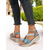cheap Casual Sandals-Women&#039;s Metallic Snake Print Wedge Sandals – Glamorous Open-Toe Summer Shoes with Elastic Straps for Stylish Women, Perfect for Causal Parties and Vacations
