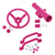 cheap Outdoor Activity-Children&#039;s toy set combination round steering wheel plastic telescope sounding horn bell toy accessories