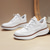 billige Uformelle joggesko-herresneakers blå strikkede snøresko med stilig design og polstret såle for turgåing, løping og hverdagsbruk