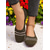 ieftine Pantofi Joși de Damă-Balerini roșii respirabili din flyknit cu design în dungi pentru femei – pantofi casual ușori pentru purtare zilnică, călătorii sau plimbări în grădină