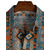 abordables Tapas-Retro Antiguo Boho Años 70 Camisas Camisas Hawaianas Hippie azteca Tribal Disfraz Hombre Víspera de Todos los Santos Carnaval Festival de Música vacaciones en la playa Fiesta temática retro Adulto
