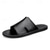 economico Infradito da Vacanza-sandali da uomo in similpelle marrone con punta aperta – comode scarpe estive slip-on per la spiaggia, la piscina o il relax casual