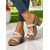 cheap Vacation Sandals-Women&#039;s Pearl Studded Chunky Heel Sandals with Wood-Texture Platform, Elegant Slip-On Style for Summer Parties, Casual Dates, and Resort Wear