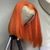 cheap Human Hair Lace Front Wigs-Ginger# Front Lace Short BOBO Wig  Orange 13*4 Lace Straight Hair 150% Density
