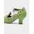 cheap 1930s-Women&#039;s Edwardian Vintage Green Lace-Up Heels with Floral Embroidery – 1900s Victorian Style Court Shoes for Garden Parties, Afternoon Tea &amp; Retro Costumes