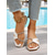 cheap Vacation Sandals-Women&#039;s Gold Flat Sandals with Rhinestone Straps – Elegant Slip-On Summer Shoes for Poolside, Resort, and Vacation Wear