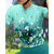 preiswerte Radtrikot Damen-Damen Radtrikot Grafik Farbverlauf Blumenmuster Kurzarm Fahhrad Trikot Oberteil mit 3 Gesäßtaschen Sonnenschutz UV-beständig Schnelltrocknend Reflektierende Streifen Sport Grün Bekleidung