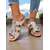 cheap Casual Sandals-Women&#039;s Metallic Slide Sandals – Gold Embossed Pattern, Block Heel, Easy Slip-On Style, Perfect for Countryside Getaways and Outdoor Gatherings