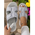 cheap Comfort Sandals-Women&#039;s Flyknit Sport Sandals – Lightweight Grey Mesh Slide Sandals, Flexible Sole, Perfect for Gardening and Daily Walks