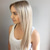 cheap Synthetic Trendy Wigs-Natural Looking Long Ombre Blonde with Brown Roots Glueless Wig For Womens Ladies Straight Silky Synthetic Heat Resistant Hair Wig 28 Inch