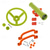 cheap Outdoor Activity-Children&#039;s toy set combination round steering wheel plastic telescope sounding horn bell toy accessories