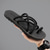abordables Sandalias de Vacaciones-Sandalias con tiras en blanco y negro para hombre, ligeras y elegantes con ajuste flexible, perfectas para uso diario, aventuras casuales al aire libre y uso en vacaciones.