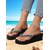 cheap Vacation Sandals-Women&#039;s Stylish Platform Sandals with Crystal Straps – Elegant Slip-On Wedge Sandals for Summer Parties and Beach Outings