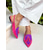 cheap Women&#039;s Flats-Women&#039;s Colorblock Suede Pointed Toe Slingback Flats - Pink and Purple Tassel Loafers for Adults, Daily Date &amp; Trendy Casual Outings