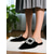 cheap Dress Sandals-Women&#039;s Velvet Pointed-Toe Slip-On Flats with Crystal Buckle, Elegant Vintage Style Loafers for Daily Date Outfits
